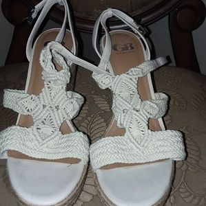 Gianni Bini wedges with crochet straps